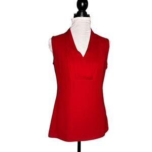 Banana Republic Sleeveless Crepe Blouse Red Size 6